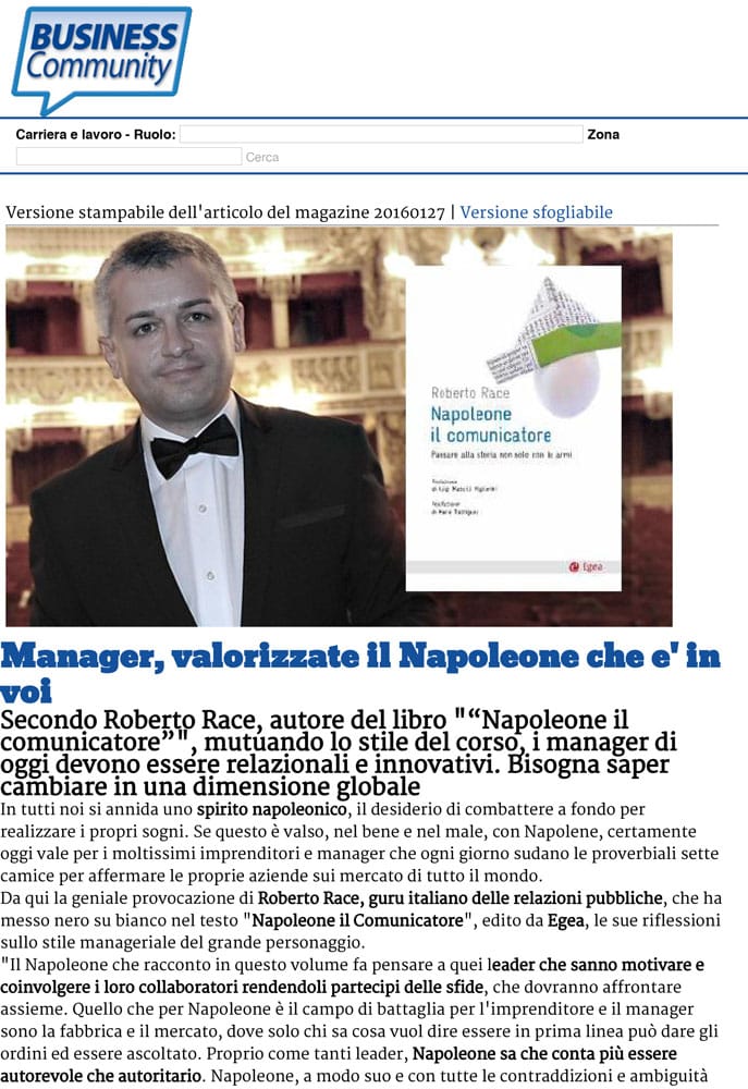 Manager, valorizzate il Napoleone che è in voi