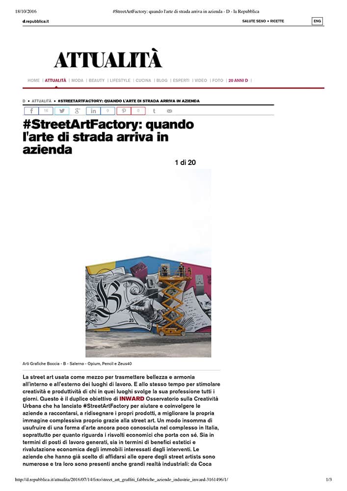 StreetArtFactory: quando l'arte di strada arriva in azienda